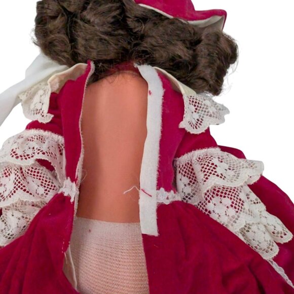 Vtg Zanini Zambelli Doll 17" Vinyl Red Velvet Dress Curly Brunette w/ Box ITALY - Picture 12 of 16
